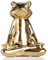 Goldene Froschstatue Keramik Yoga Tier Figur Zen Frosch Statuen für Zuhause Tisch Spirituelle Raumdekoration A