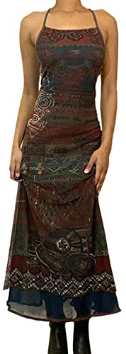 Damen Y2K Floral Kleid Fairy Grunge Kleid 90er E-Girl Ästhetisch Ärmellos Spaghetti Strap Vintage Minikleider