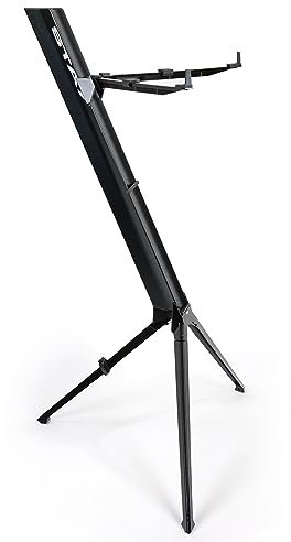 Stay Music - Intruder Series - Single Tier Keyboard Stand including Carry Case - Black