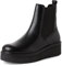 MARCO TOZZI Damen Chelsea Boots mit Plateau mit Reißverschluss, Schwarz (Black), 36 EU