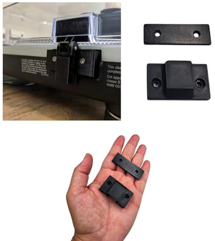 EMALPE Technics Ersatz-Scharnierplatten für SL-1200/1210 Plattenspieler (schwarz), 1 Packung