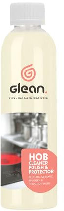 GLEAN Hob Cleaner & Polish | 250ml | Ceramic & Glass Hob Cleaner Non Scratch | Streak-Free Finish | Removes Grease & Burnt-On Food | Induction Hob Cleaner & Polish for Gas, Electric & Ceramic Hobs