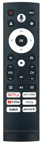 ERF3V90H Télécommande vocale de rechange pour Hisense LED UHD 4K Smart TV 75A6H 75A65H 75A68H 50U6H 55U6H 65A65H 65A68H 65U6H
