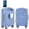 French Connection St. Martin Carry-on Luggage with Cup Holder/USB Ports, Stormy Blue, 15.4 x 9 x 22 inches, St. Martin Carry-on Luggage with Cup Holder/USB Ports