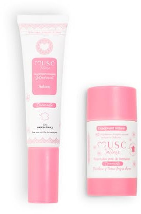 MUSC INTIME La Marque Officielle - Le Duo Musqué - Déodorant & Parfum Intime - Sakura - L'Innocente - Empêche Les Mauvaises Odeurs & Nettoie En Douceur - 50g & 30ml