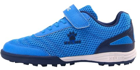 Kelme Fußballschuhe Jungen/Kinder Kunstrasen Trainingsschuhe Mädchen Sneaker Sportschuhe Indoor Outdoor Turf Football Schuhe Unisex BBlau EU 34