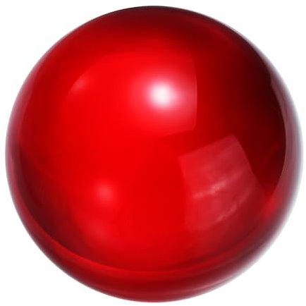 sourcing map 40 mm Kristallkugel, Glaskugel, solide, dekorative Kugel, Requisite, Ornament für Feng Shui, Wahrsagung, Tischbrunnen, Dekoration, Rot