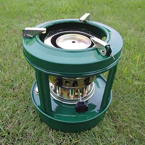 Chauffage Petrole, Poele au Kerosene Exterieur de Camping Portable, Poele a Petrole 8 Mèches Mini Poêle de Camping Kérosène, avec Tige de Réglage de Puissance de Feu