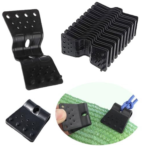 Wopanxye Shade Cloth Heavy Duty Lock Grip, 30pcs Sun Shade Cloth Plastic Clips Windproof Awning Clamp Grip, Greenhouse Shade Cloth Fix Clamp Tent Clips Accessory for Patio Garden Netting Film Net
