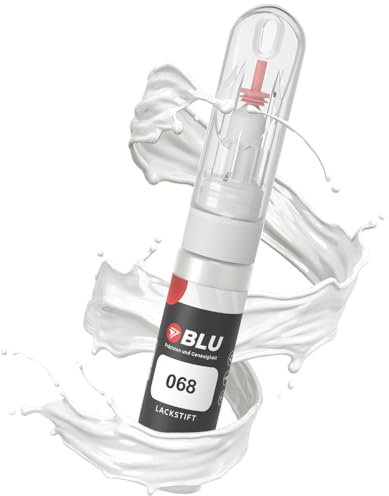 BLU Lackstift Auto kompatibel für Toyota 068 Weiss POLARWHITE PIANOWEISS | Auto Lack Reparatur 2in1 Ausbesserungslack Pinsel + Nadel