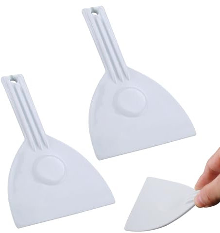 2 Stück Teigspachtel Pizza, Flexibler Teigspachtel, Pizza Spachtel für Silikon Flexibel Schaber Teig Edelstahl Pizza-Werkzeuge für Komfort,Platzsparender mit Aufhängelöchern