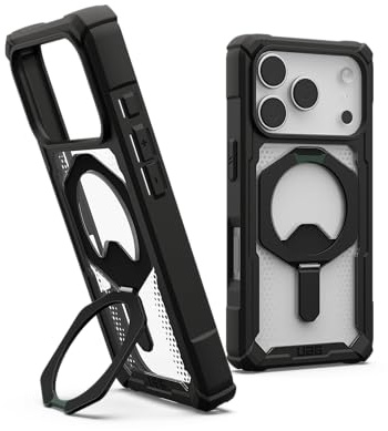 URBAN ARMOR GEAR Plasma XTE Hülle für iPhone 17 Pro | Passgenau | 6m Fallschutz| Kickstand-Magnetmodul | Erhöhter Rand | Alle Ports erreichbar | Wabenstruktur für extra Stabilität