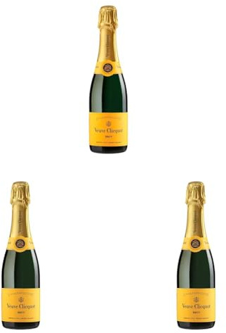 Veuve Clicquot Yellow Label Champagne, 37.5cl (Pack of 3)