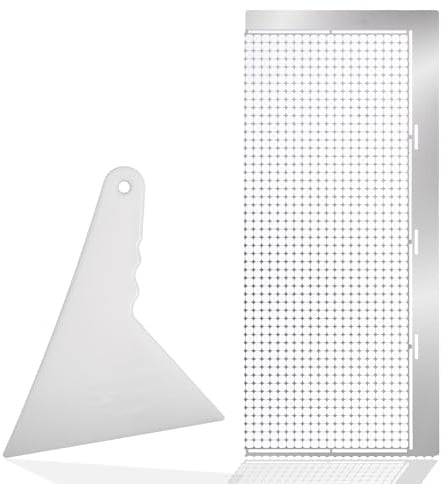 2 Stück Diamont Painting Lineal mit 1020 Leeren Gittern | Diamant Zeichenlineal Edelstahl Mesh Lineal Generic Diamant Malerei Netz für DIY Zeichnung Kreuzsti
