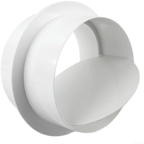 Clapet anti-retour en PVC pour tuyau de ventilation, 80 mm/100 mm/110 mm/120 mm/150 mm/200 mm, blanc, pour salle de bain et cuisine (120 mm)