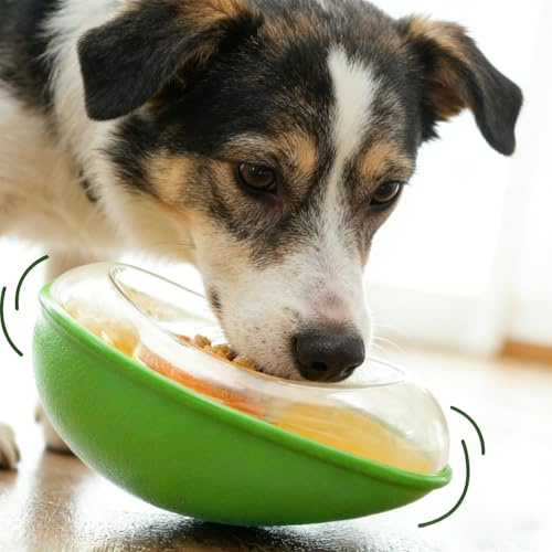 Interactive Dog Treat Toy for Boredom Avocado Treat Dispenser Slow Feeder Treats Dispensing Wobble Toy for Dog Mental Stimulation