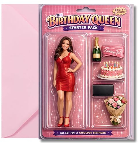 LimaLima Birthday Card For Women Funny Queen Starter Pack Design Perfect For Friends & Family