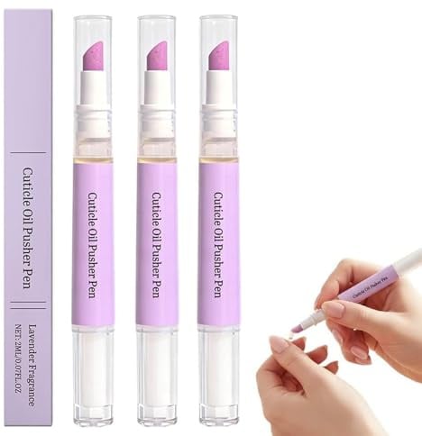 Cuticle Pusher Oil Pen- 2026 New Nutrition Oil Pen, 3PCS Cuticle Oil Pen with Ceramic Tip, 3-in-1 Nail Care Pen for Women, Nail Strengthener for Preventing Cracking and Drying of Nails