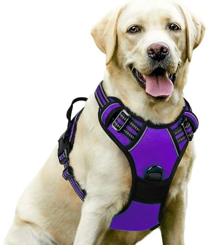 Anti-zieh-Geschirr™Anti-Zug-Hundegeschirr Mit Slip-On-Design (Lila,L)
