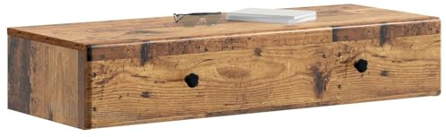 vidaXL Wandmontierter Beistelltisch Altholz 87,5 x 34,5 x 17 cm, Eleganter Beistelltisch, modernes Stauraummöbel, rechteckig, vielseitig für Dein Wohnzimmer