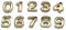 MyTinyWorld Dolls House Miniature Brass Numbers 0-9