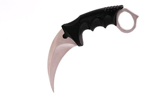 ariknives - Counter Karambit Skin Knife CS GO Streik Messe Jagdmesser taktisches Überlebens Camping Werkzeug (Vanilla Silver)