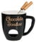 BUTLERS Schokofondue Tasse 200ml Teelichthalter, Schokoladenfondue 2 Personen Fondue-Set Porzellan -CHOCOLATE FONDUE Tasse zum Schokolade Schmelzen Weihnachten Mini Schokobrunnen Tasse für Teelicht