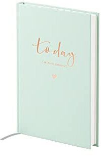 Rössler Papier 18831430001 - My Journal Buch mit Heißfolienprägung DIN A5, 192 Seiten Punktkariert, gebunden, Pastell Mint Today