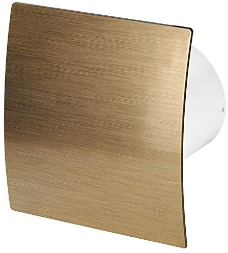 Awenta 100mm Pull Cord Extractor Fan Gold ABS Front Panel ESCUDO Wall Ceiling Ventilation