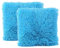 FeiliandaJJ 2er Set Dekorativ Kissenbezug 40x40cm,Einfarbig Plüsch Weich Kopfkissenbezug Kissenhülle,Sofakissenbezüge Pillowcase 16x16 für Couch Wohnzimmer Sofa Bed Auto (Himmelblau)