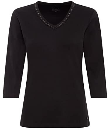 Olsen Damen T-Shirt mit V-Ausschnitt und Dekosteinen