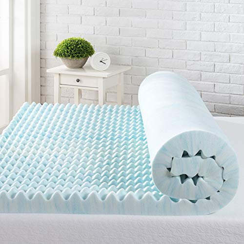 Zinus Cool Swirl Matratzenauflage 160x190 cm - Höhe 7,6 cm - kühlende Memory-Schaum-Matratze - Matratzenauflage - Oeko-TEX Zertifiziert