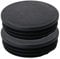 MroMax 90mm Dia Plastic Tubing Plug Round Post End Caps for Handrail Stair Newel Guardrail Tube Black 2Pcs