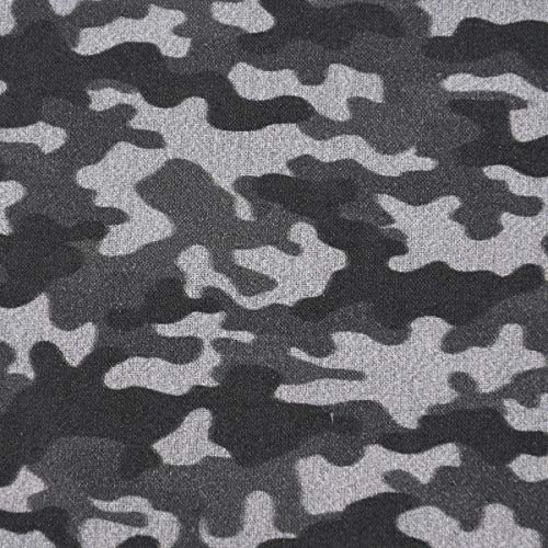SCHÖNER LEBEN. Baumwollstoff Perkal Digitaldr. Camouflage Army grau dunkelgrau 1,50m