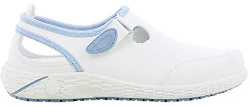 SAFETY JOGGER Arbeitsschuhe Damen Oxypas - LINA - Leichter, Bequemer Sicherheitsschuh mit Klettverschluss, ideal für Pflege, Küche oder Innenbereich, rutschfest, 42 EU Blau