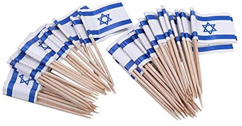 BESPORTBLE 100Pcs Israelische Zahnstocher Flagge Cupcake Topper Zahnstocher Flagge Kuchen Topper Picks Kleine Flagge Cupcake Pick Sticks Lebensmittel Dekoration für Party Welt Land