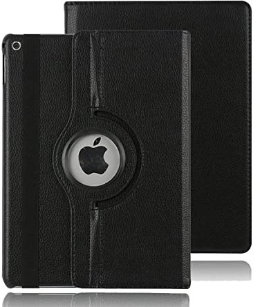 Funda giratoria para iPad 9.7 2018/2017 (6ª/5ª generación), iPad Air/Air 2 y iPad Pro de 9.7 pulgadas 2016, piel sintética, soporte giratorio de 360 grados, funda inteligente con encendido y apagado