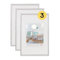 walther design Bilderrahmen silber 15 x 20 cm 3er Pack, New Lifestyle Kunststoffrahmen KV520S3