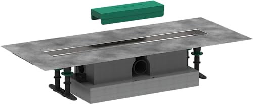 hansgrohe uBox universal Komplettset (Installationsset + Grundkörper) 600mm für Standardinstallation von hansgrohe Duschrinnen Fertigsets (RainDrain Rock und RainDrain Match), Bodenablauf Dusche