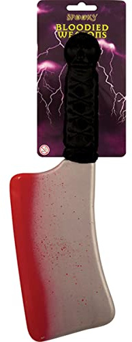 labreeze Adult Cleaver Blooded Weapon 35 cm Plastic Halloween Fancy Dress Party Decoration Prop