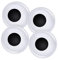 TOAOB 4 Stück Selbstklebend Wackelaugen Groß 150mm Runde Wiggle Googly Augen Kunststoff Puppe Augen Kulleraugen Selbstklebend Aufkleber für DIY Handwerk