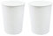 JVL Quality Vibrance White Lightweight Plastic Waste Paper Basket Bin, Set of 2
