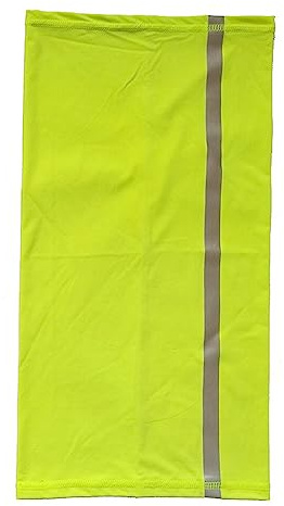 Guangcailun Cache-cou plus chaud foulard multifonction cagoule sans couture couleur unie bande réfléchissante couvre-chef bouche enveloppes, jaune fluo