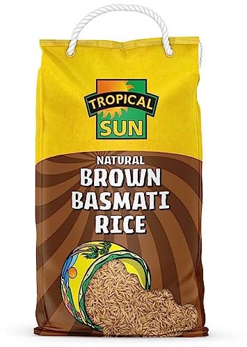 Tropical Sun Natural Brown Basmati Rice (Wholegrain), 5KG Bag | Nutritious & Aromatic Basmati Rice | Perfect for Healthy Meals | Ideal for Everyday Cooking