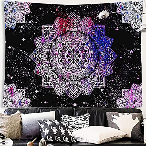 Arawat Wandteppich Mandala Wandtuch Lila Gothic Wand Deko Aesthetic Wandteppiche Bohemian Wanddeko Boho Zimmer Deko (130 x 150cm)