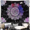 Arawat Wandteppich Mandala Wandtuch Lila Gothic Wand Deko Aesthetic Wandteppiche Bohemian Wanddeko Boho Zimmer Deko (130 x 150cm)