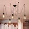 Lrpiyvo Kronleuchter Industrie Pendelleuchte Vintage Retro Spinne Lampe Hängend Deckenleuchte Hängelampe Pendellampe für Schlafzimmer Wohnzimmer Esszimmer