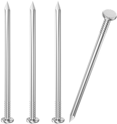VGBUY 150 chiodi hardware in acciaio inossidabile, chiodi a testa piatta da 5 cm per appendere immagini, chiodi per appendere quadri, piccoli chiodi, chiodi da parete, chiodi in legno, chiodi di