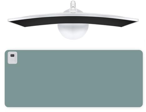 LANMOU Beheizte Schreibtischunterlage Große Beheizte Mauspad Wasserdichte PU-Leder Schreibtischunterlage mit 3 Heizstufen & 4 Stunden Automatischer Abschaltung Gaming Mauspad (Green,80 * 33cm)