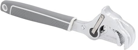 Plumbers Wrench, High Carbon Steel 300mm Self Adjusting Pipe Wrench, Pipe Vise Wrenches Quick Release for Kitchen, Bathroom, Tight Spaces